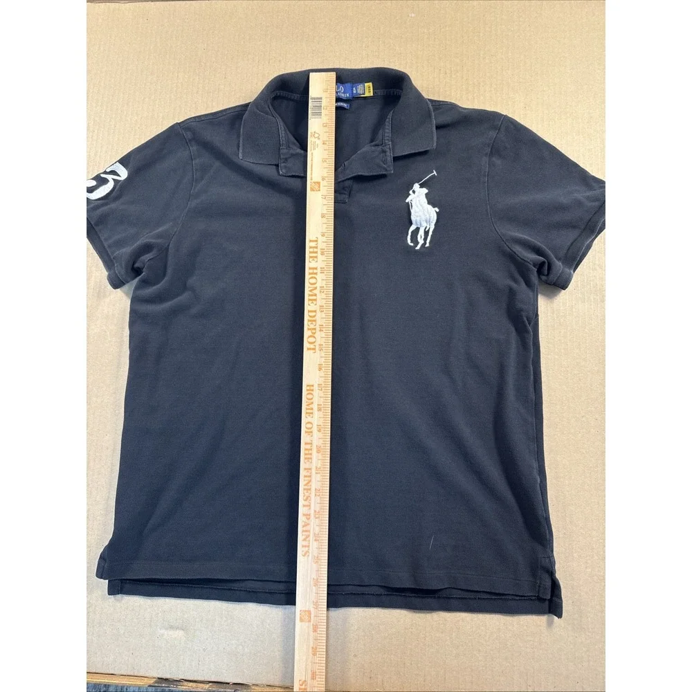 Polo Ralph Lauren Big Pony Polo Shirt Black 3 Custom Slim Fit XL Mens